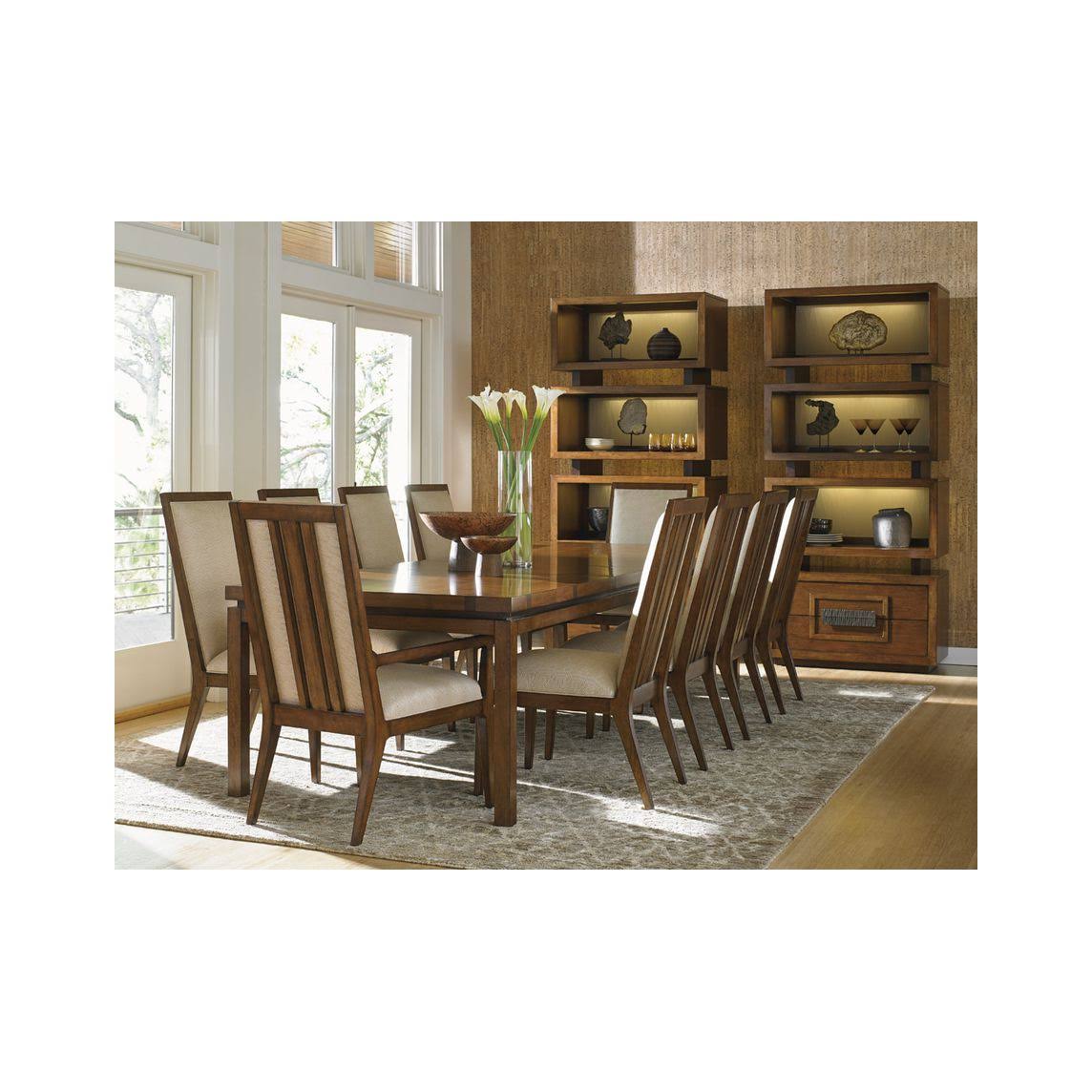 Tommy Bahama Home Island Fusion Natori Slat Back Side Chair, Gold