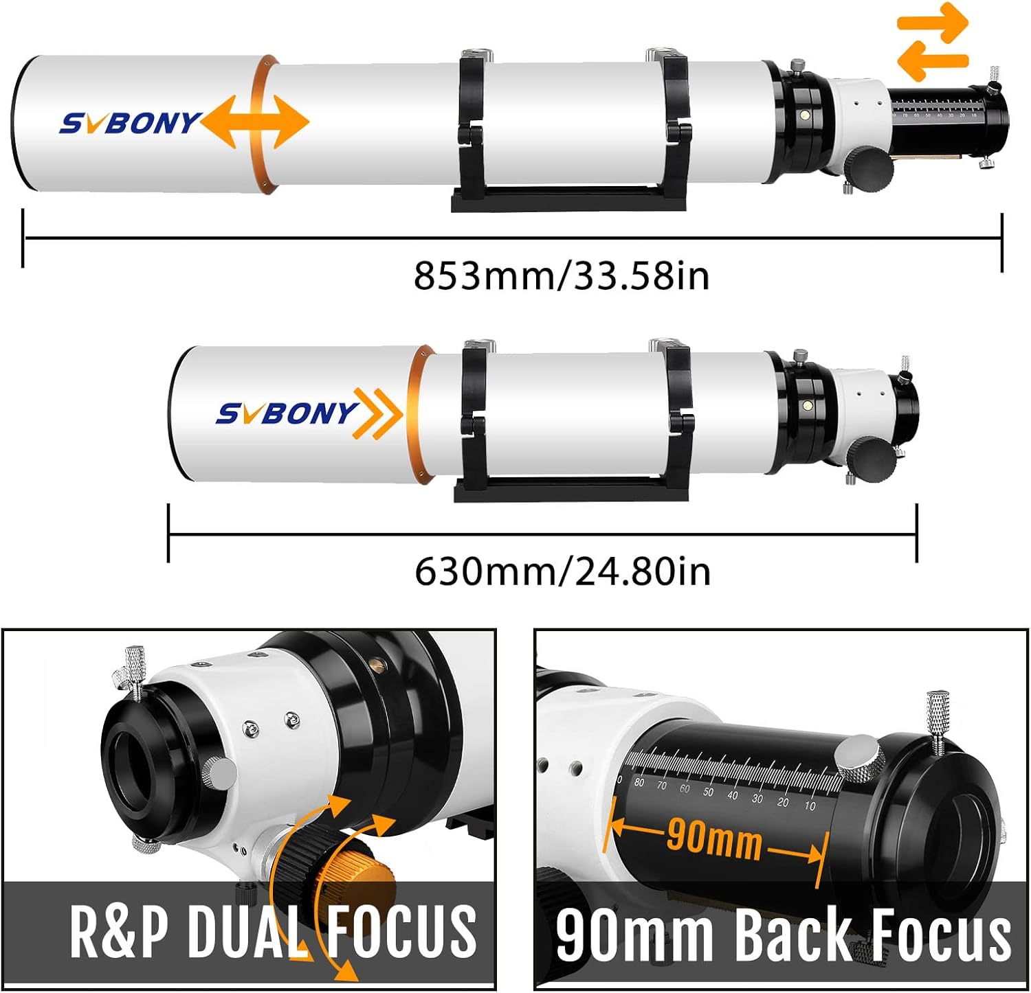 SVBONY SV503 Telescope, 70ED F6 Extra Low Dispersion Refractor OTA, Micro-Reduction Rap Focuser, for Astrophotography