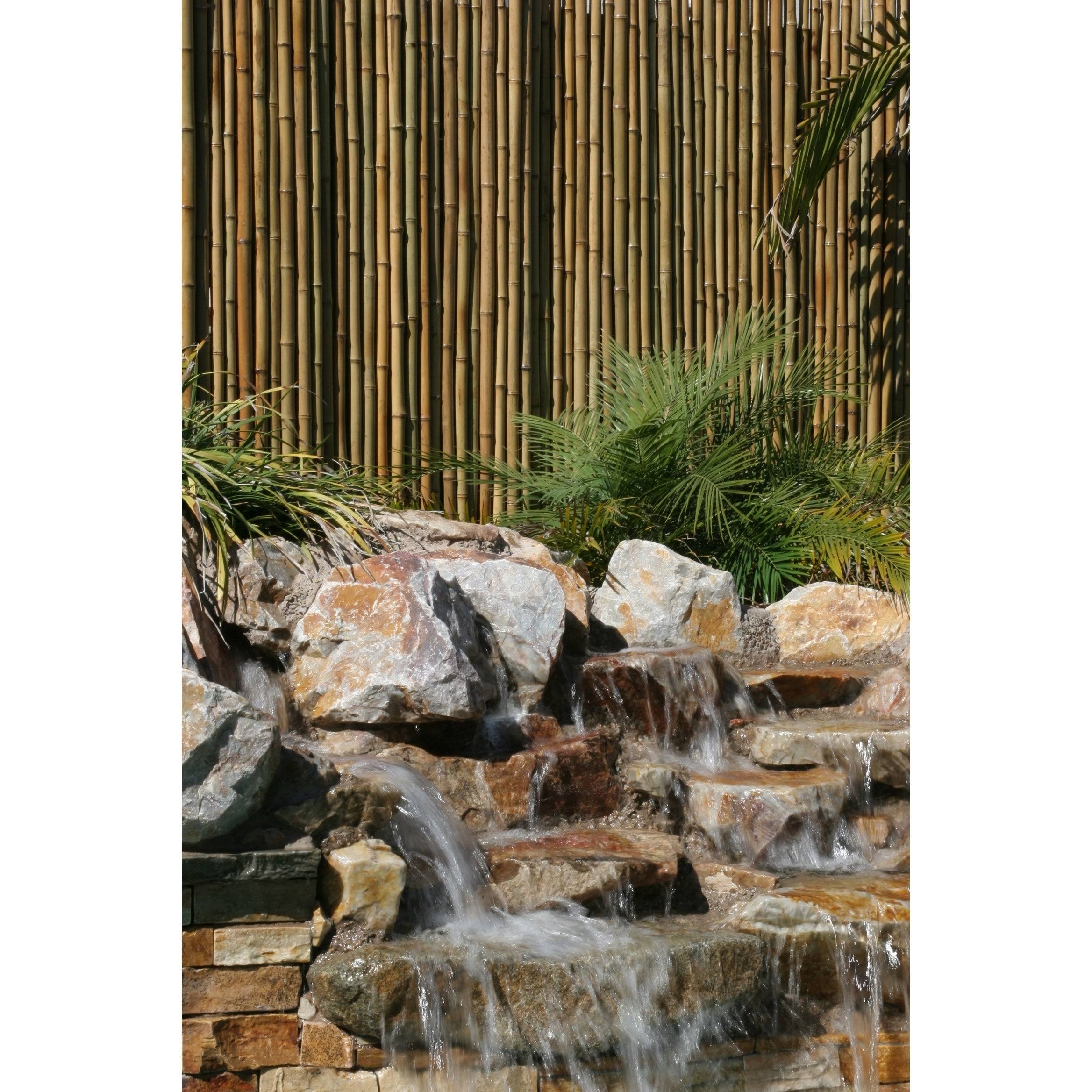 Backyard X-Scapes Black Rolled Bamboo Fence 1in D x 6ft H x 8ft L