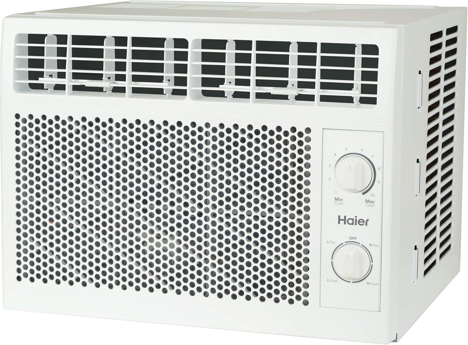 Haier Window Air Conditioner 5000 BTU, Efficient Cooling for Smaller Areas Like Bedrooms and Guest Rooms, 5K BTU Window AC Unit with Easy Install Kit, White