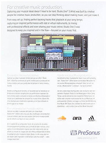 PreSonus Studio One 3 Artist Recording and Production Software (USB Media Inside)