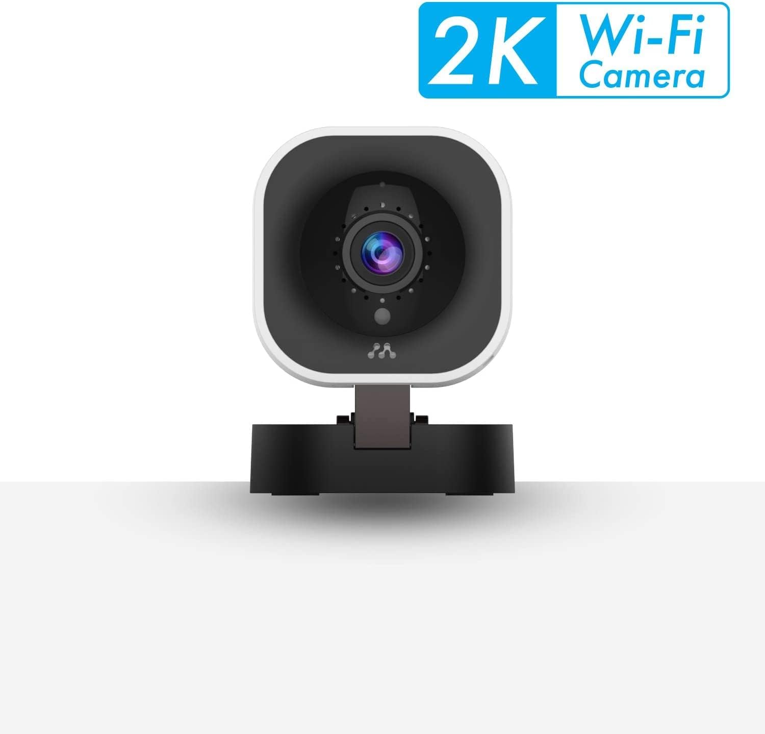 Momentum 2K Indoor Security Camera, Cameras for Home Security, Home Security Camera WiFi, Motion Detection, IR Night Vision, Phone App, 2-Way Audio, HD Video, Siren, 24Hr Cloud Storage, Micro SD Card