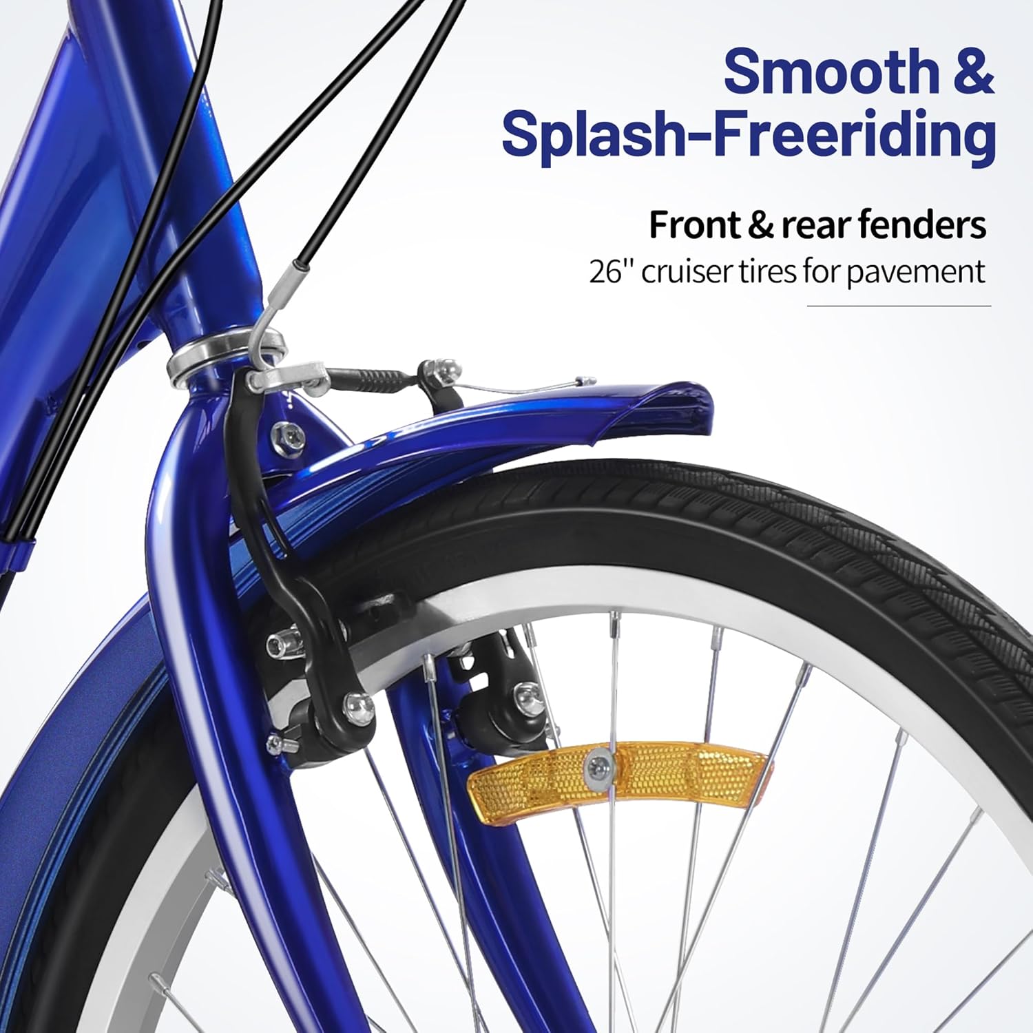 7 Speed Adult Tricycle, 3 Wheel Bikes with Rear Baskets, 24 Inch Wheels, Comfortable Seat for Women, Men, Seniors, Ideal for Shopping, Beach, City Rides