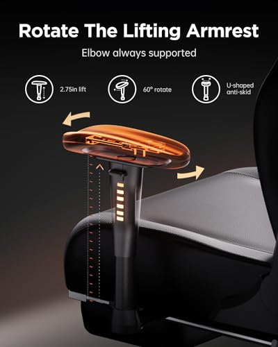 AutoFull C3 Gaming Chair Computer Chair with Ergonomic Wingless Cushion PU Leather Racing Style PC Chair with Footrest and Lumbar Support Pillow（Whirlwind）