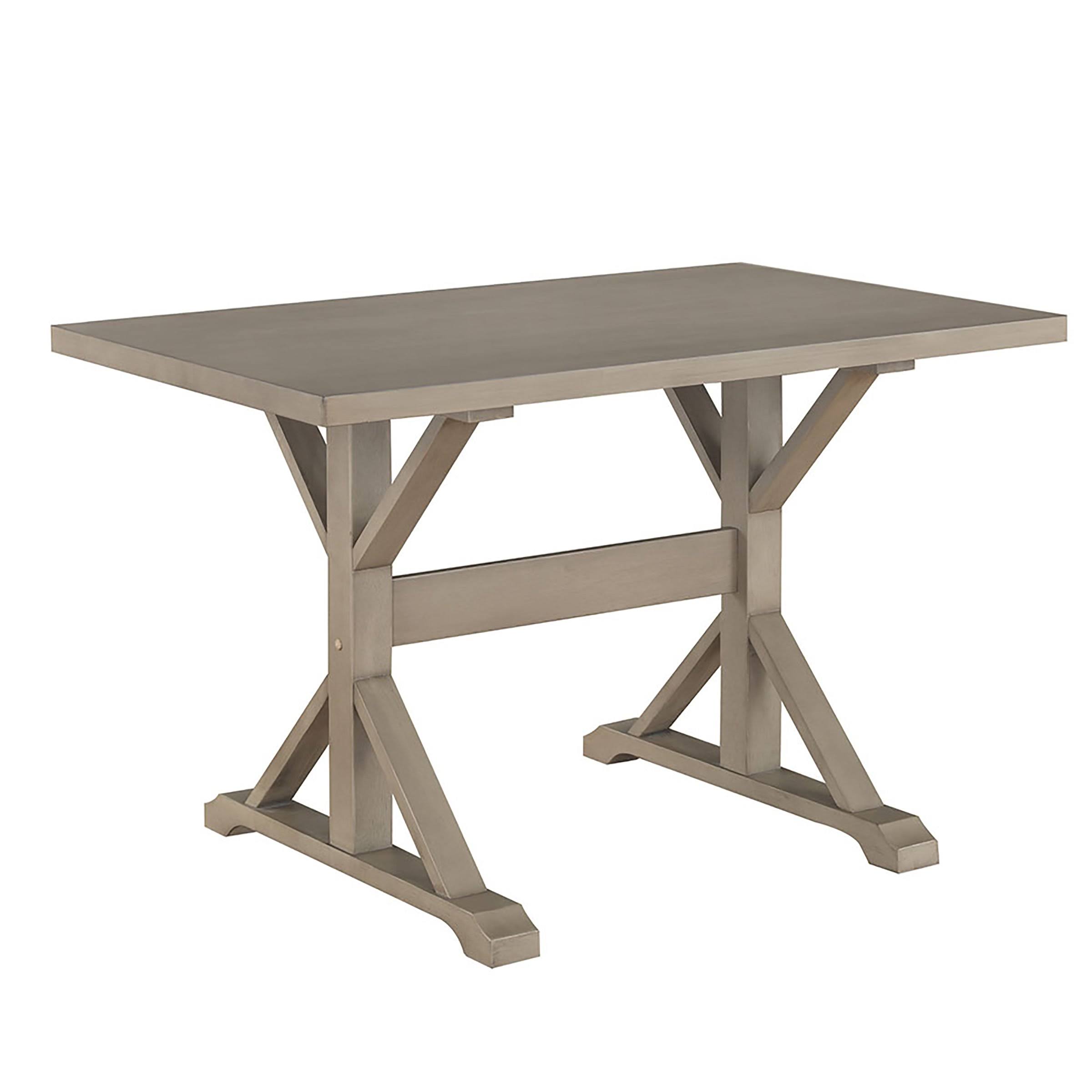 Carolina Classics Florence Weathered Gray Trestle Table