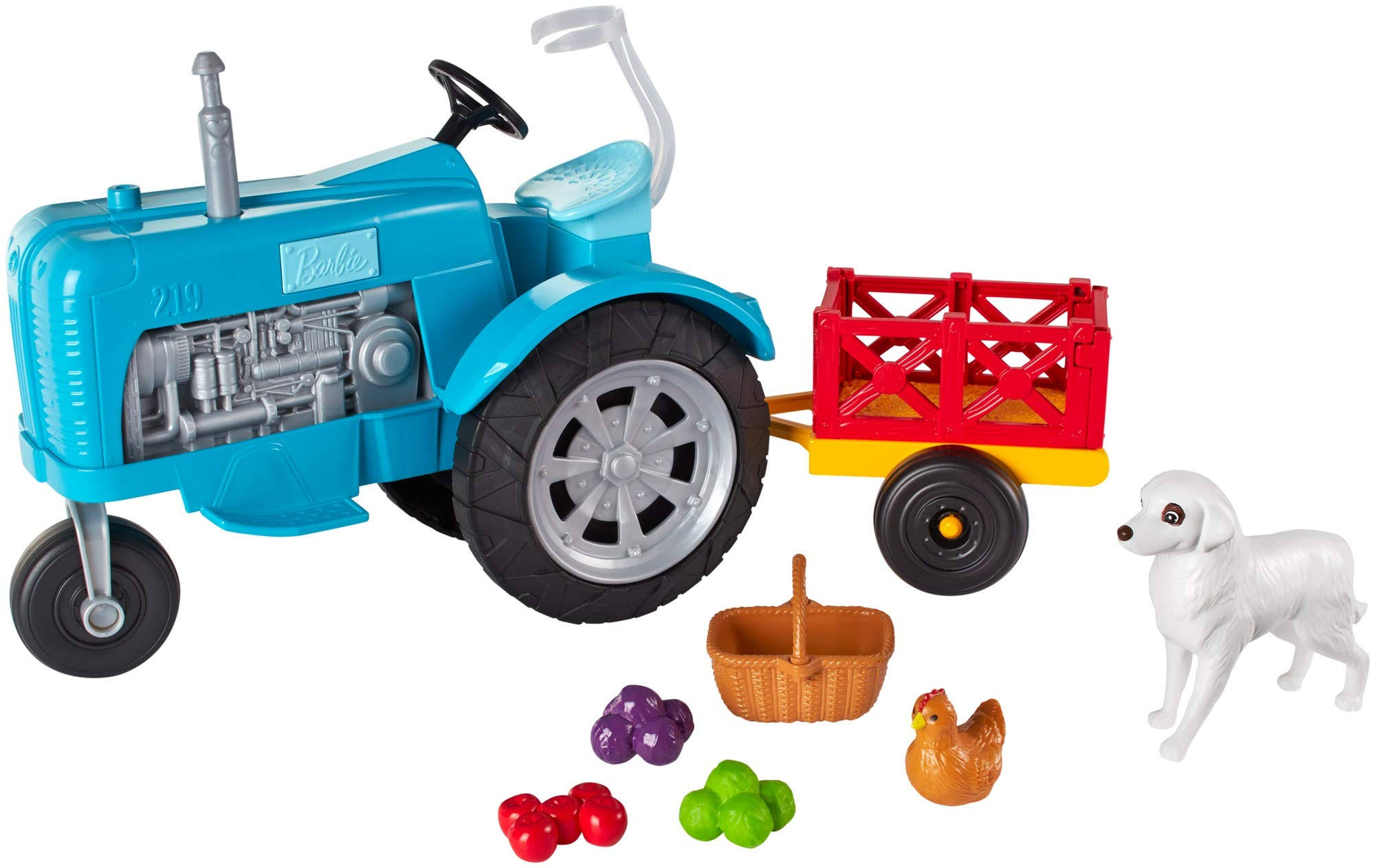 Barbie Sweet Orchard Farm Tractor and Wagon with Animals and More - Megean