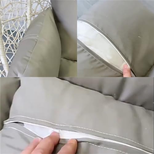 Swing Egg Chair Cushion, Thickened Hanging Basket Seat Cushion, Washable Hammock Chair Cushion, Outdoor Patio Hanging Chair Cushion Replacement (Only Cushion) (Blue)