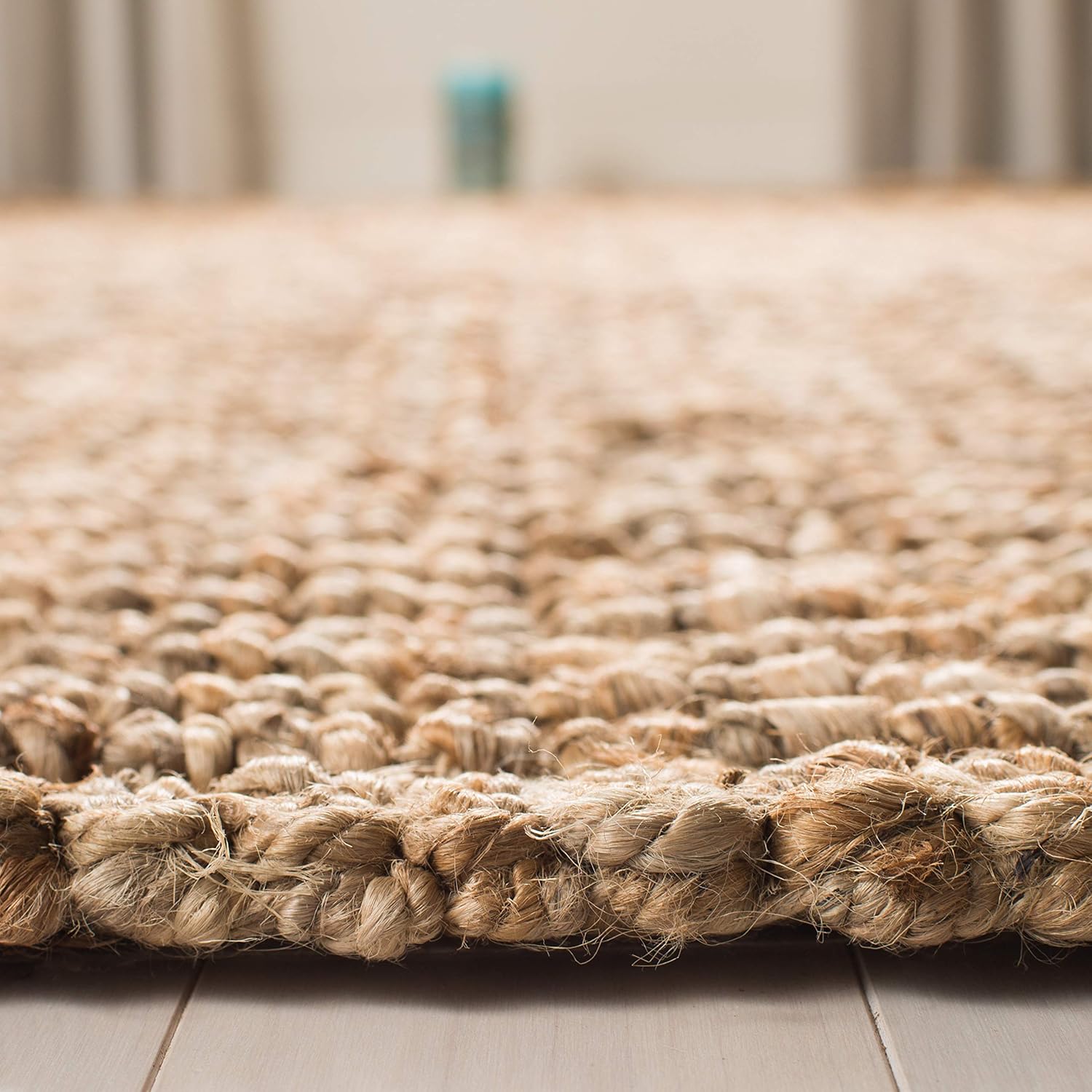 SAFAVIEH Natural Fiber Collection X-Large Area Rug - 11' x 15', Natural, Handmade Chunky Textured Jute 0.75-inch Thick, Ideal for High Traffic Areas in Living Room, Bedroom (NF447A)