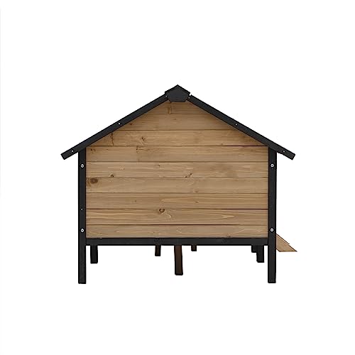 Outdoor Large Wooden Cabin House Style Wooden Dog Kennel with Porch