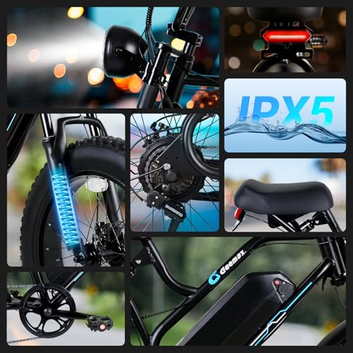 Fat Tire Electric Bike for Adults,1500W 32 Mph Top Speed Motorcycle Design Ebike, 48v 15.6AH 25-50 miles Long Range E Bike for Men and Women,All Terrain Motorbikes 20x4" Adult Electric Bicycles E-bike