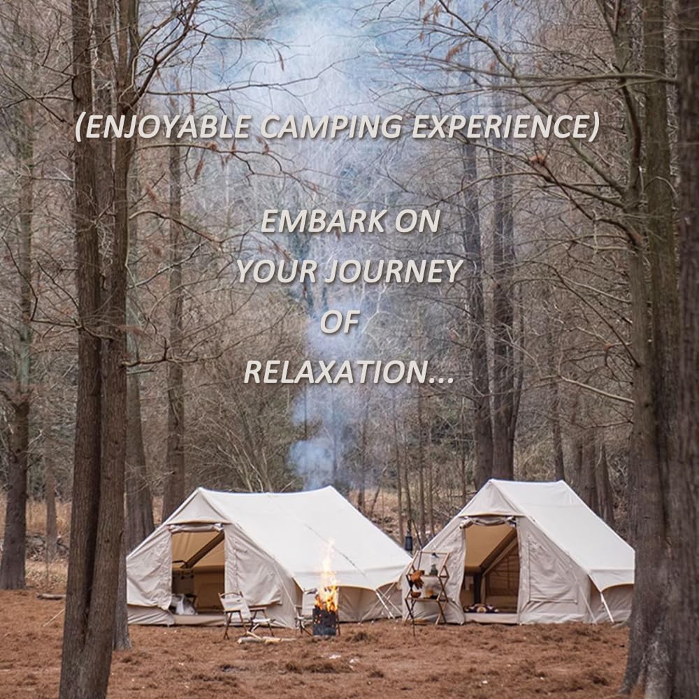 Inflatable Camping Tent with Pump, Easy Setup 4 Season Glamping Tent with High Performance Inflatable Structure, 4-6 Persons Waterproof Windproof Outdoor Self-Supporting Air Tent