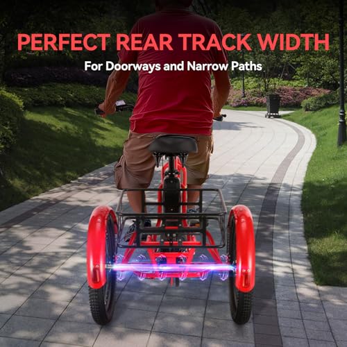 Vivi T01 20" x2.6 Fat Tire Electric Tricycle for Adults, 750W Peak 20'' Folding 3 Wheels Electric Bike, 95% Pre-Assembled, Speed Differential, 15.5MPH Eletric Trike with Bracket