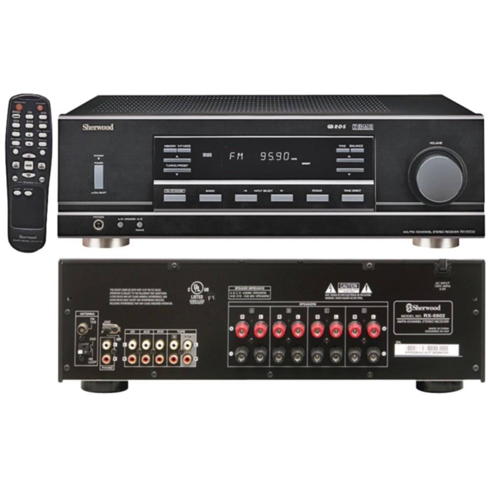 Sherwood Rx-5502 2CH 100W Multisource Dual-Zone A/V Receiver Consumer Electronics