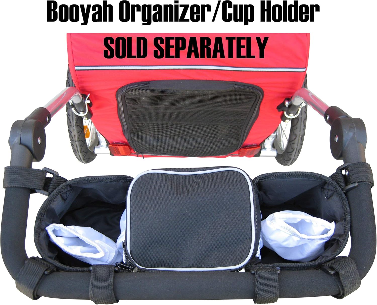 Booyah Medium Dog Stroller & Pet Bike Trailer and with Suspension - Florescent Green