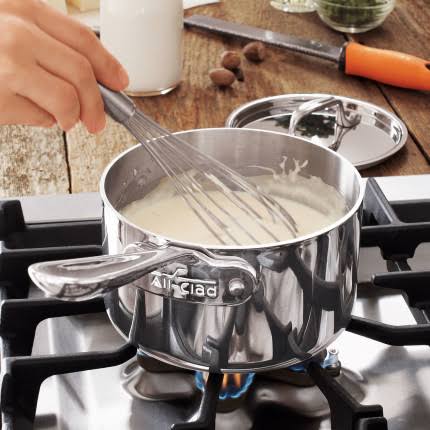 All-Clad Stainless Steel Saucepan with Lid, 4 qt