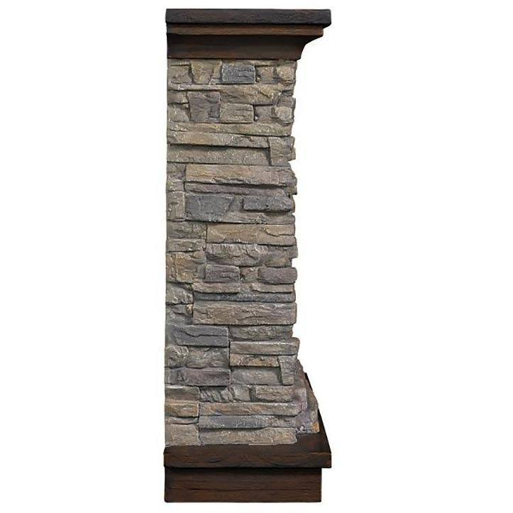 Duraflame Electric Fireplace Wall Mantel - Smoky Gray Stone