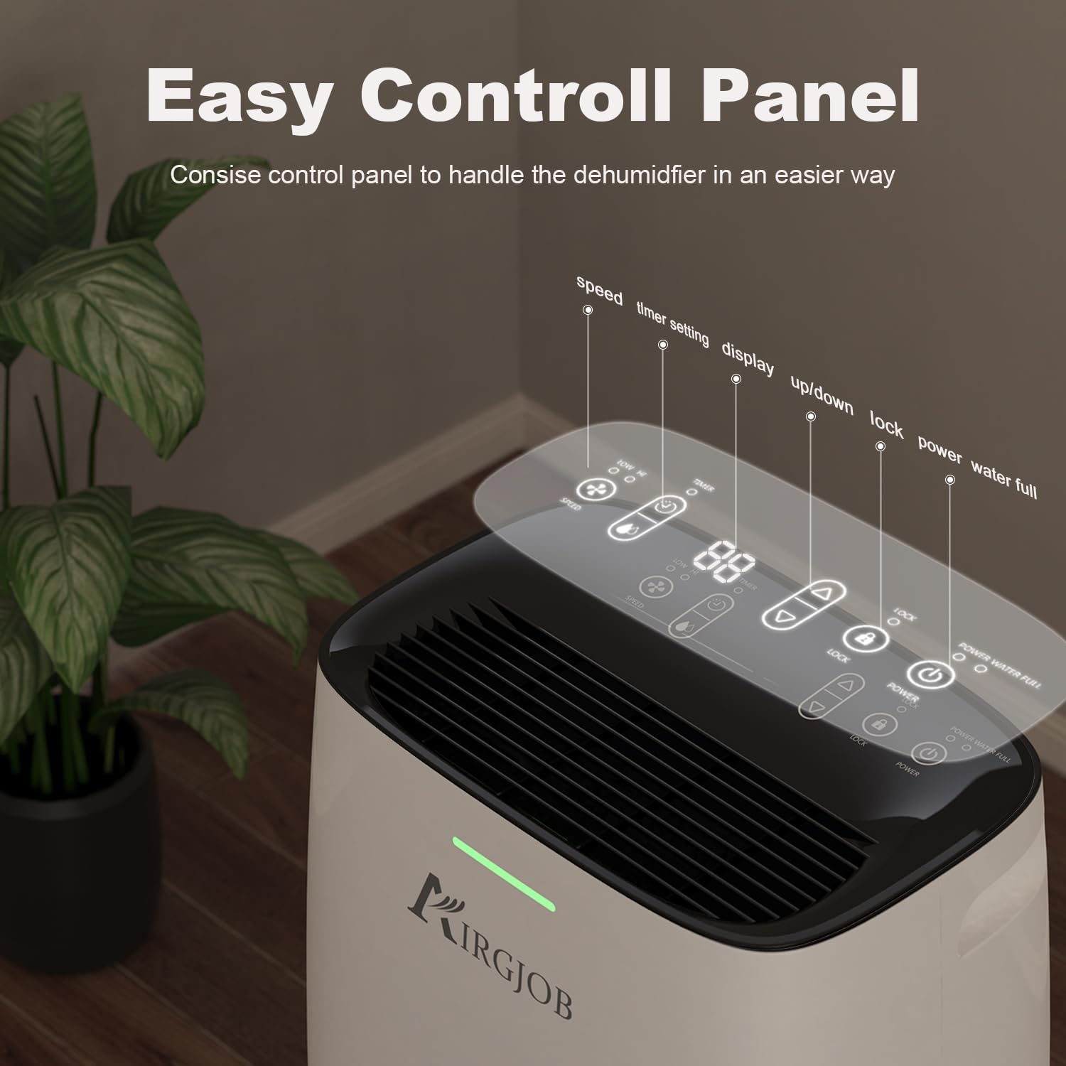 32-Pint Dehumidifier for Basement and Large Room - 2000 Sq. Ft. Quiet Dehumidifier for Large Capacity Room Home Bathroom Basements - Auto Continuous Drain Remove Moisture with Child Lock