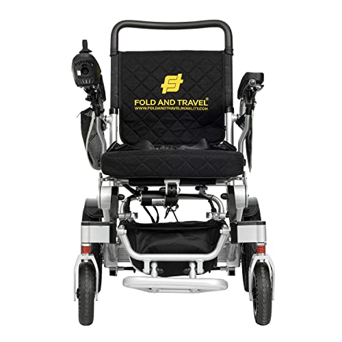 Auto Folding Lightweight Electric Wheelchairs for Adults Foldable Power Wheelchair (Silver)