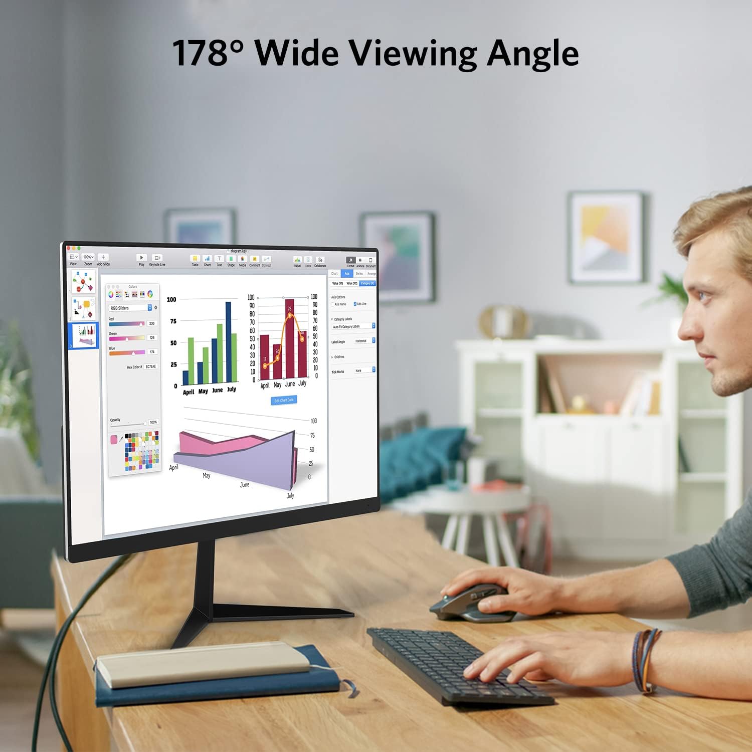 Fiodio 22” 144Hz 1920 x 1080p Full HD Flat Computer Monitor with HDMI Display Ports, Adjustable Tilt, Free-Tearing Eye Care Monitor for Home Office and Gaming (DP Cable Included), Black (C2B2G)