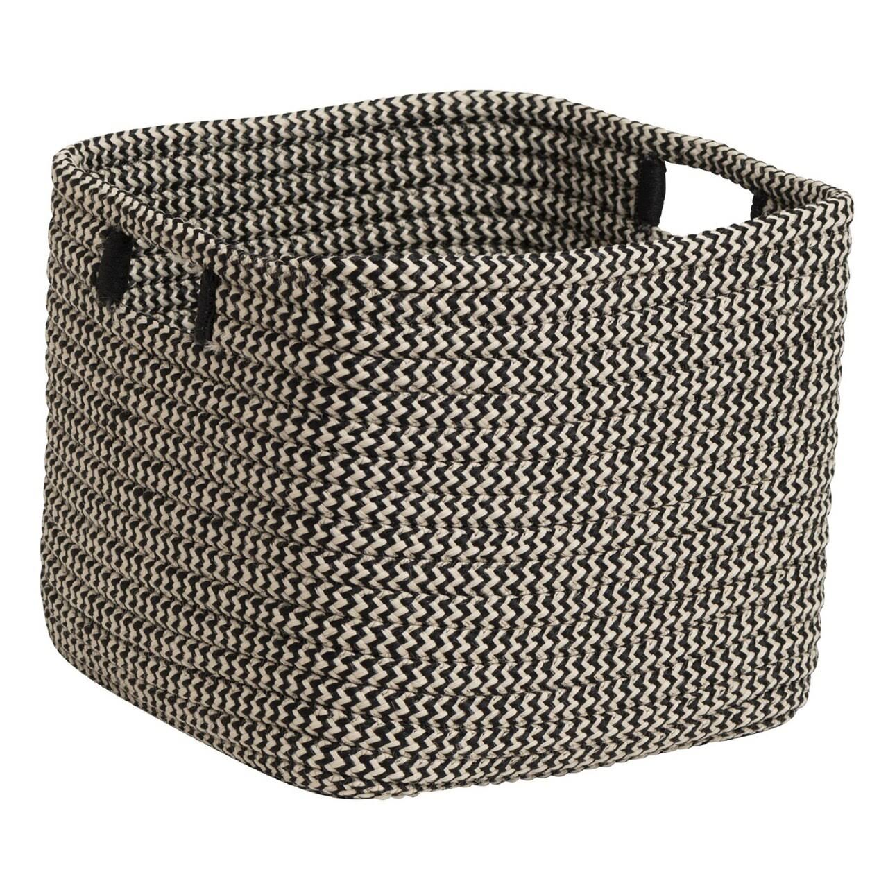 12x22 Black and White Industrial Rectangular Storage Basket - 34235216