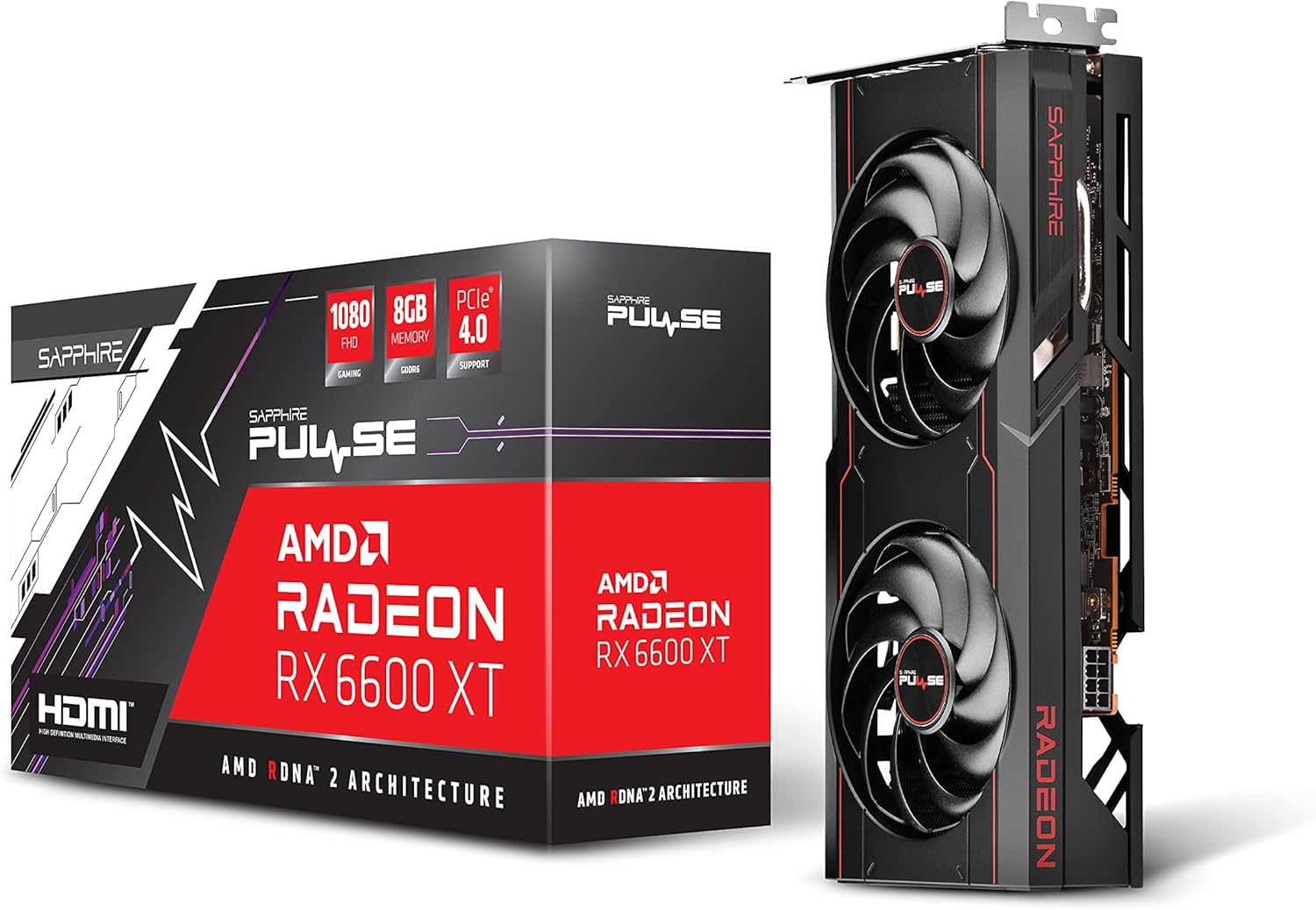 Sapphire Technology 11309-03-20G Pulse AMD Radeon RX 6600 XT Gaming Graphics Card with 8GB GDDR6, AMD RDNA 2