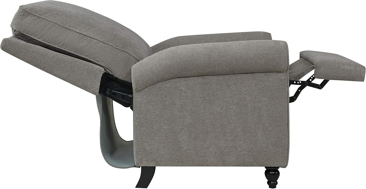 ProLounger Grey Chenille Push Back Recliner Chair