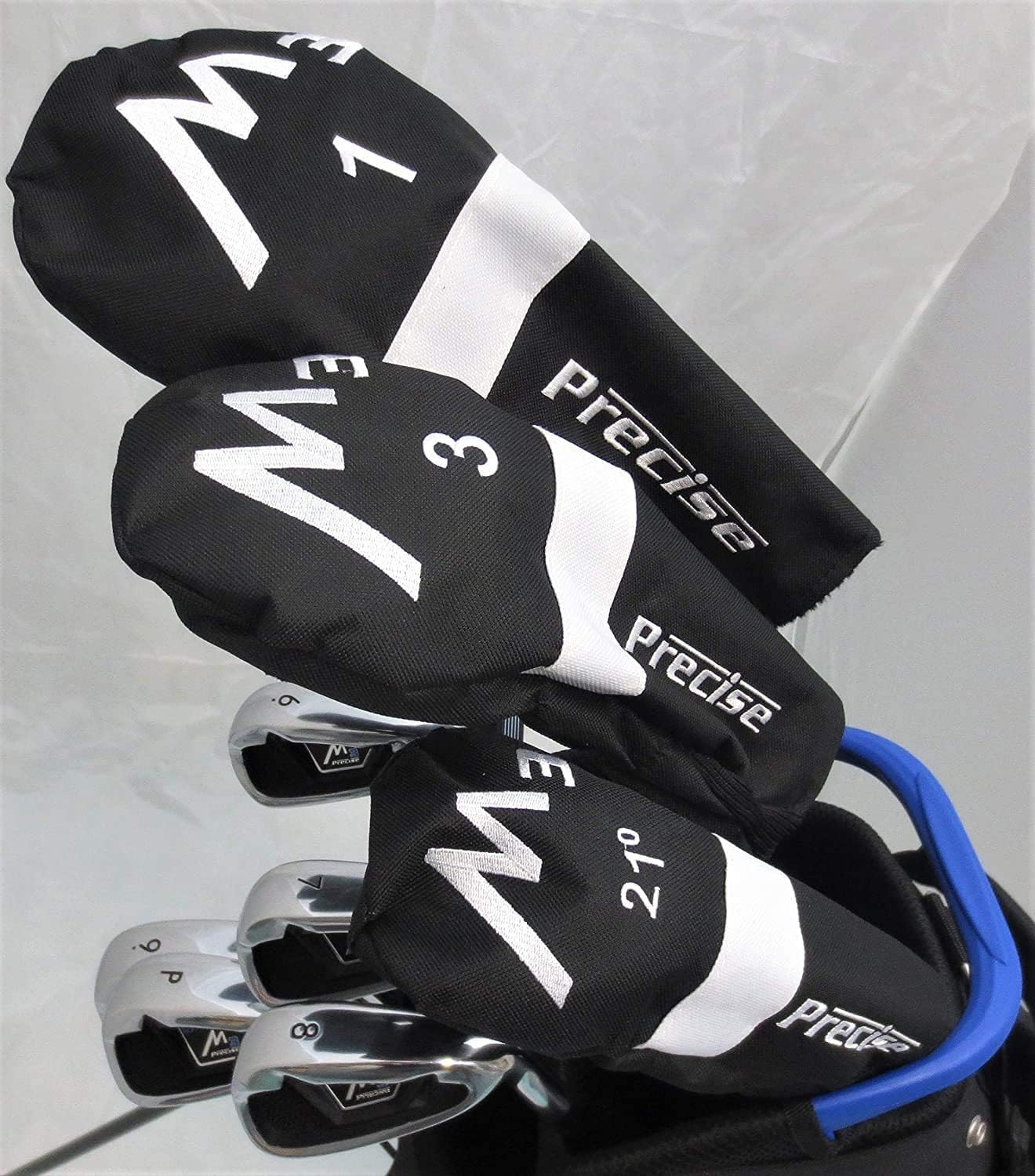 Tall Mens Golf Set Clubs - for Men 6'0"- 6" 6 Complete Driver, Fairway Wood, Hybrid, Irons, Putter, Stand Bag