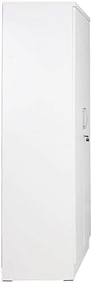 Modern Wood Two Door Armoire Wardrobe Cabinet In White
