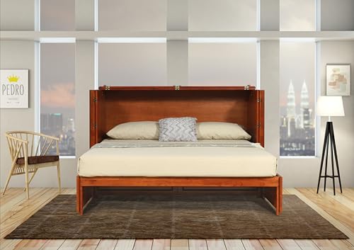 McCutchen Solid Wood Murphy Storage Bed (Queen, Cherry)