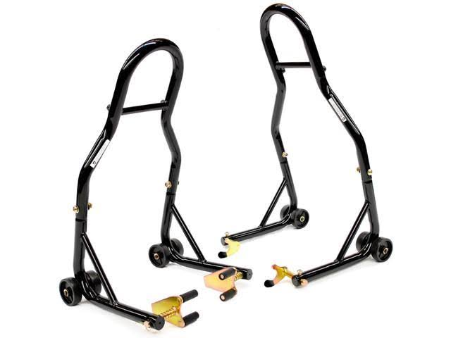 Venom Motorcycle Front+Rear Dual Lift Stand - w/ Spools for Suzuki Sv650/a/sa 2007-2008