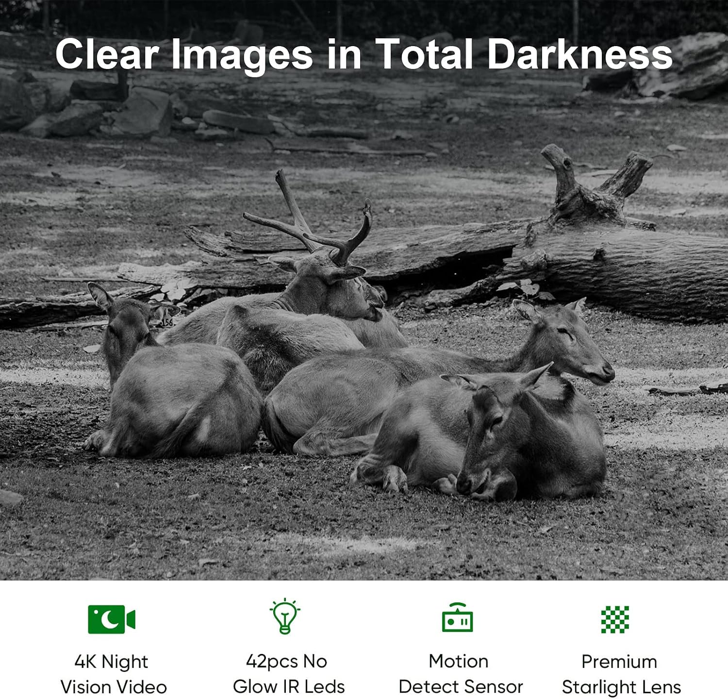 4K 30MP WiFi Trail Camera, Bluetooth APP Control 940nm No Glow Night Vision Hunting Game Camera 3 PIR 120° Wide 65ft Trigger IP66 Waterproof 2.4”LCD Screen for Wildlife Monitoring