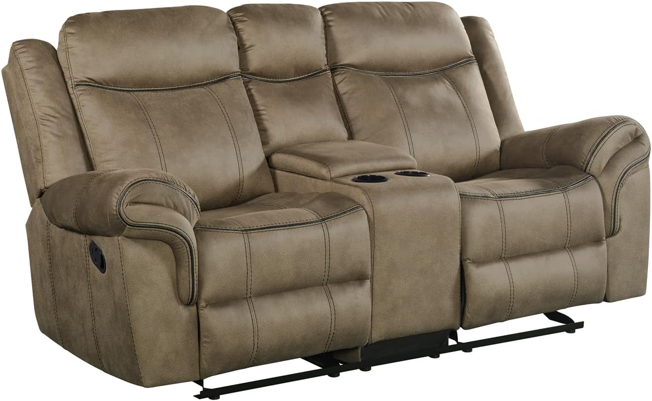 Picket House Furnishings Tasso 2PC Living Room Set in T101 Brown-Sofa & Loveseat
