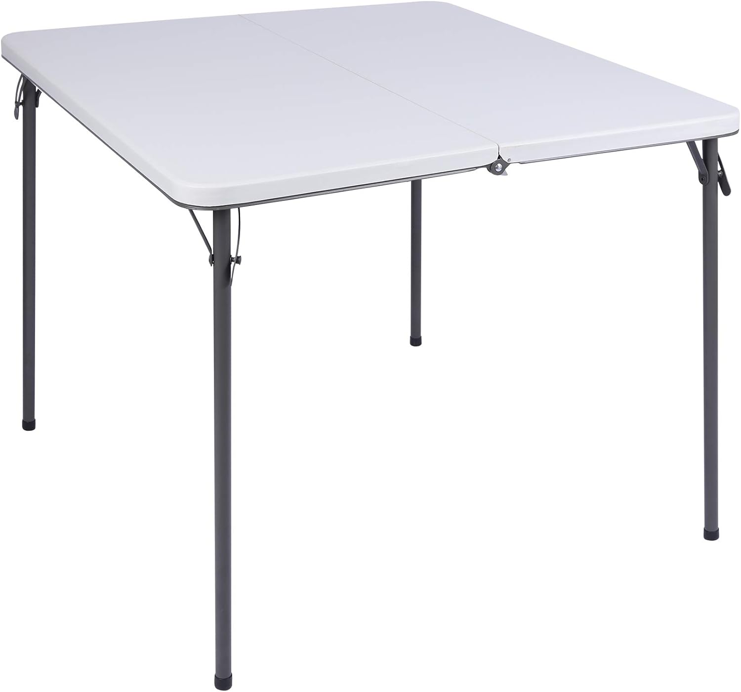 REDCAMP 32 Folding Card Table Square, Lightweight Portable Fold in Half Small Card Table for Adults Outside Outdoor Indoor Use, White 32