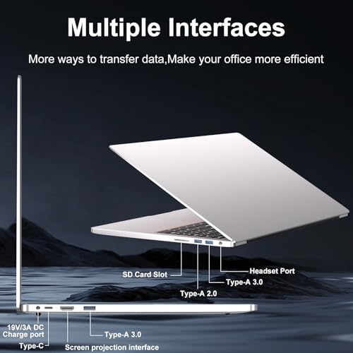 2025 Laptop Computer 14 Inch Win 11 256GB SSD Up to 1TB SSD Expand Laptops Celeron N4020 Up to 2.8Ghz 1920x1080 FHD Dual WiFi BT4.2 with Webcam Keyboard Protect Flim for Business Student-Gray