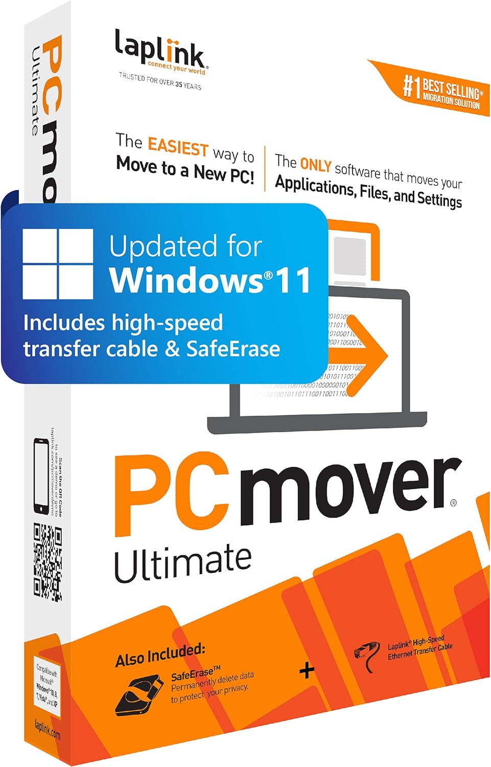Laplink PCmover Ultimate 11 with SuperSpeed USB 3.0 Cable - 1 Use