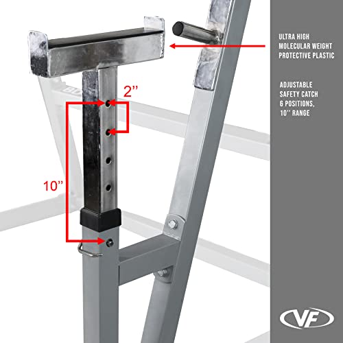 Valor Fitness Bench Press and Squat Rack Combo Half Power Cage w/ Adjustable Spotter Arms