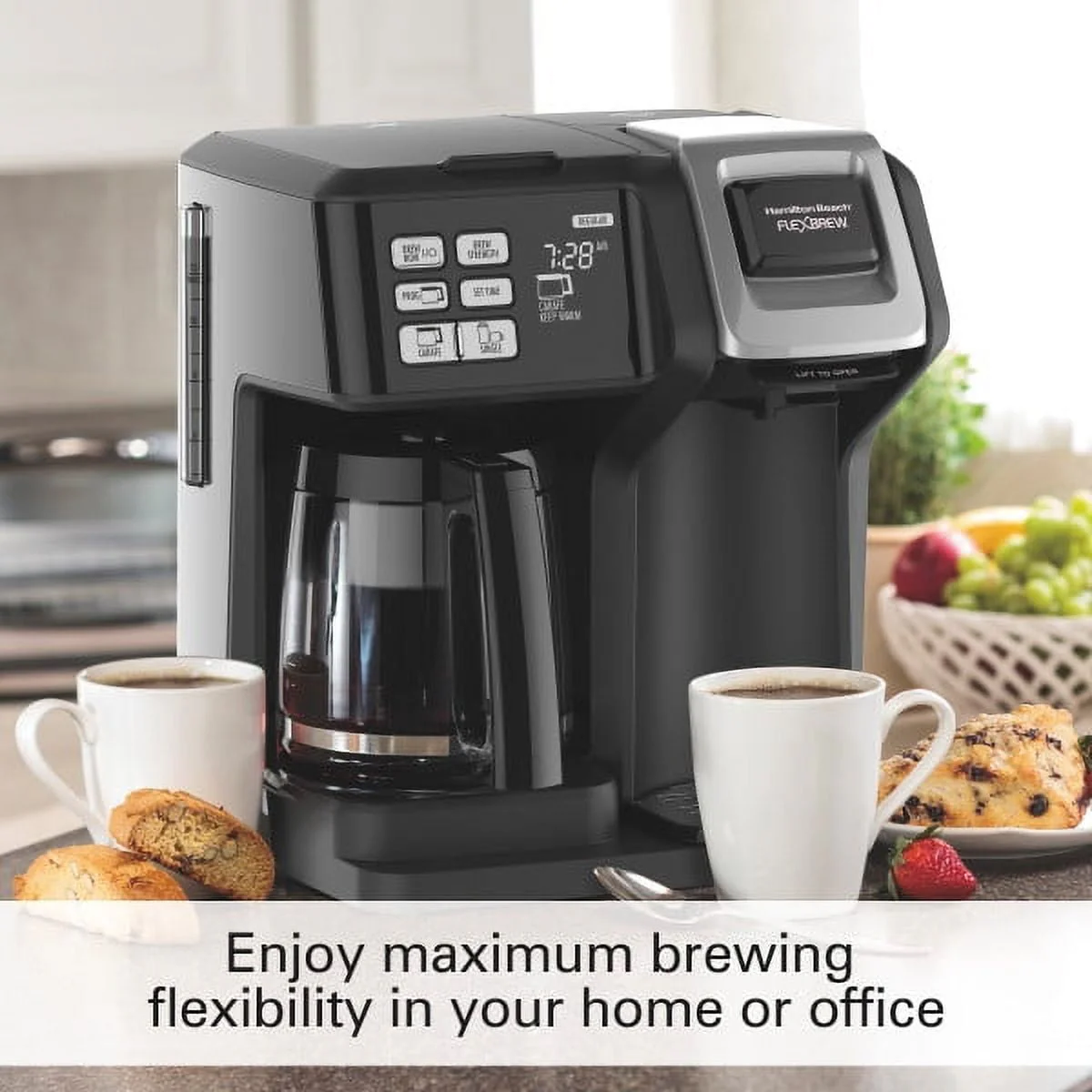 Hamilton Beach 49976 FlexBrew 2-Way Coffee Maker, Plastic, Black