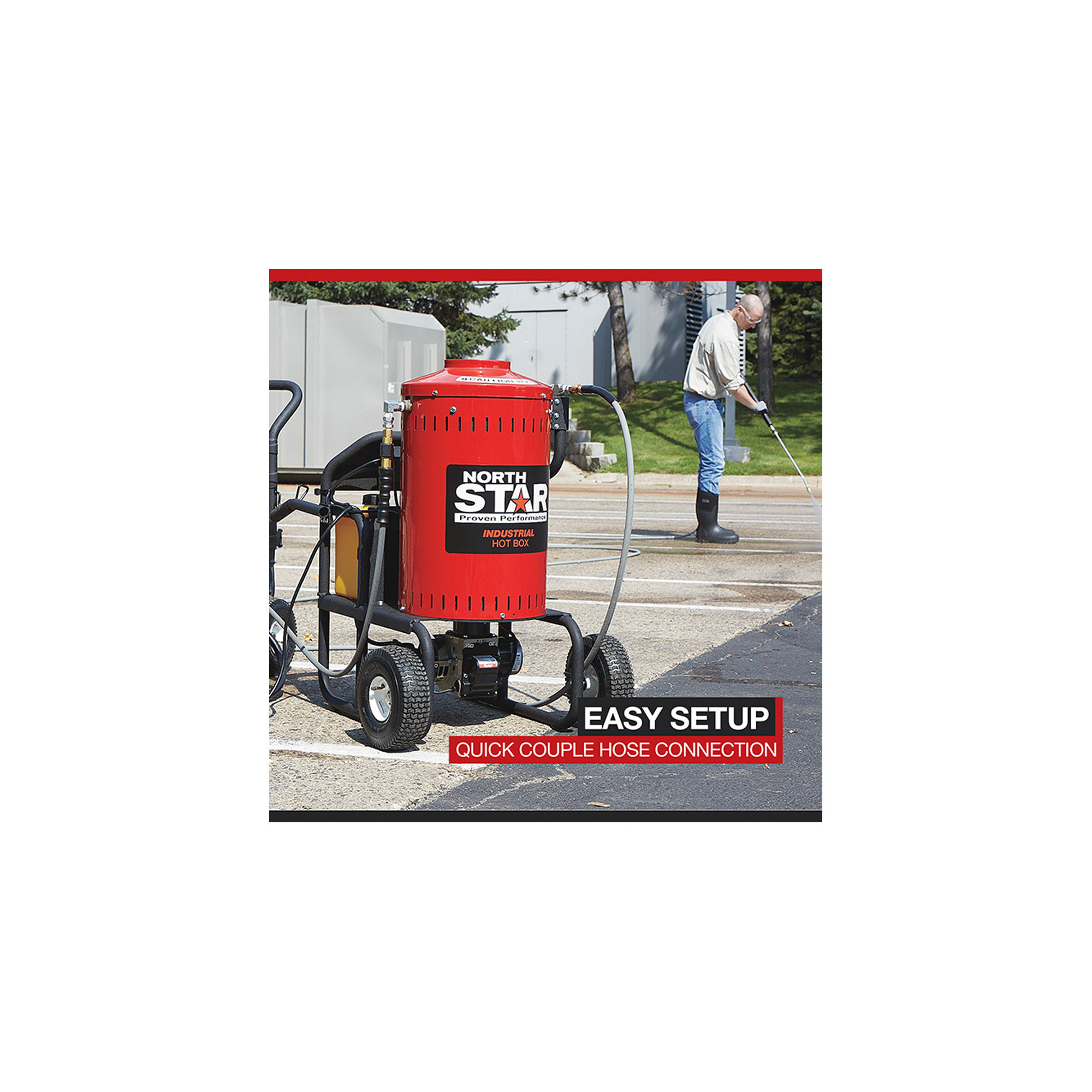 NorthStar Electric Wet Steam Cleaner and Hot Water Commercial Pressure Power Washer Add-on Unit - 4000 PSI, 4 GPM, 115 Volts