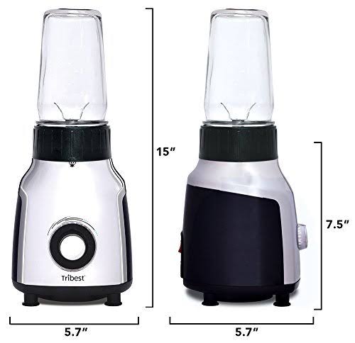 Tribest PBG-5050-A Glass Personal Blender, Chrome
