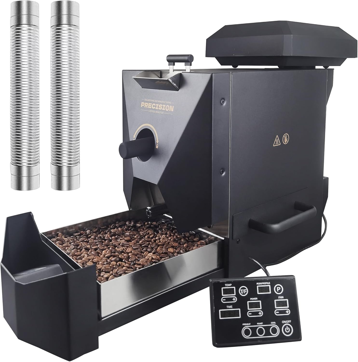 500g automatic coffee roaster machine for home use with smoke filter and chaff collector