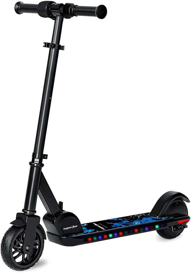 Electric Scooter for Kids,Colorful Rainbow Lights, LED Display, Adjustable Speed and Height,Foldable and Lightweight Electric Scooter for Kids Age 6-16