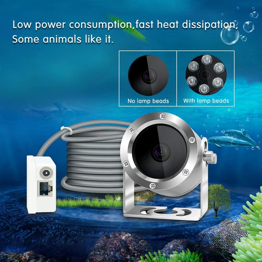 Underwater Camera, Aquarium Live Streaming Pond 5MP Camera (10M Cable)