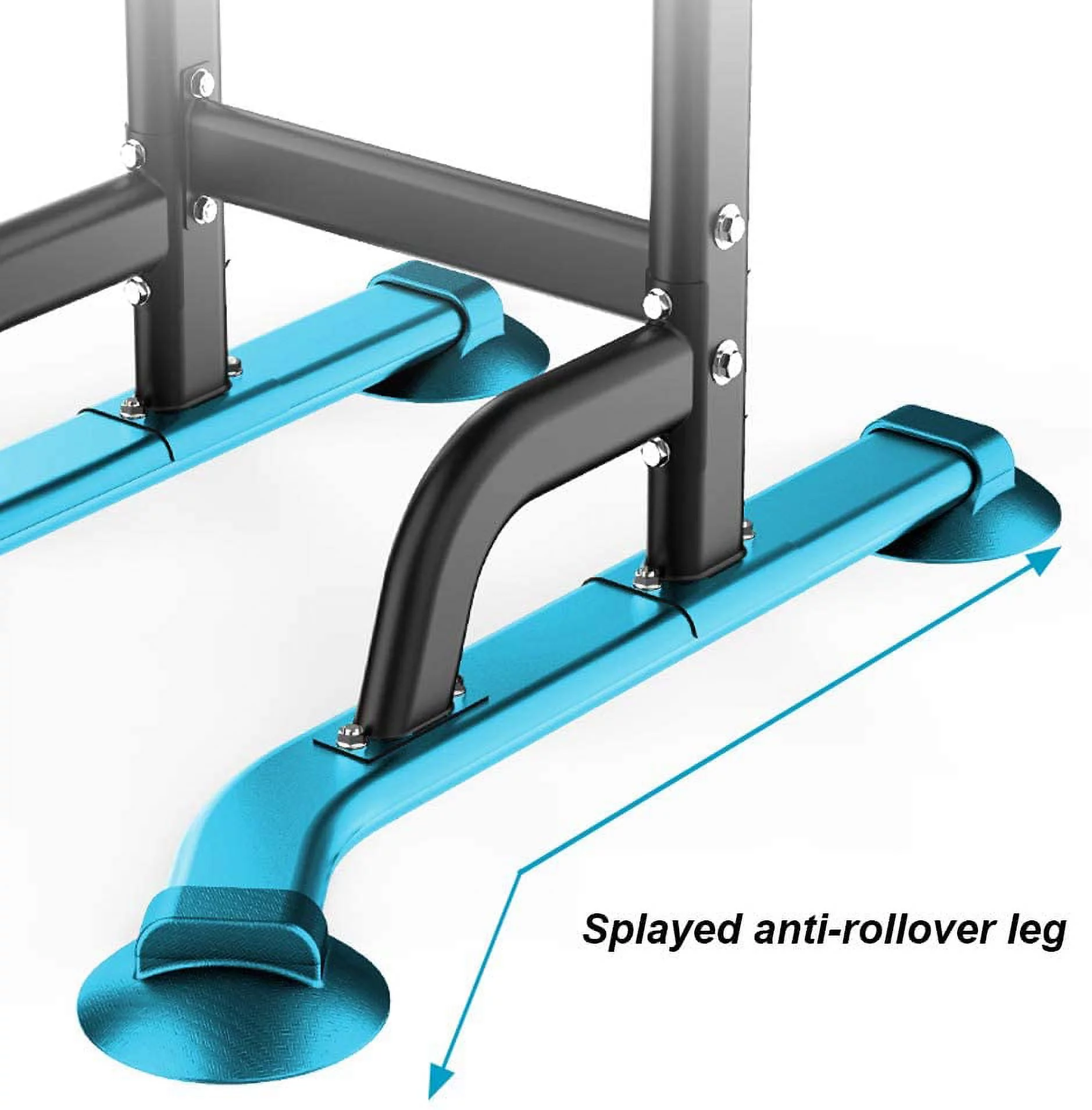 SOGES Height Adjustable Power Tower Dip Stands Pull up Bar Strength Training for Home Gym Black