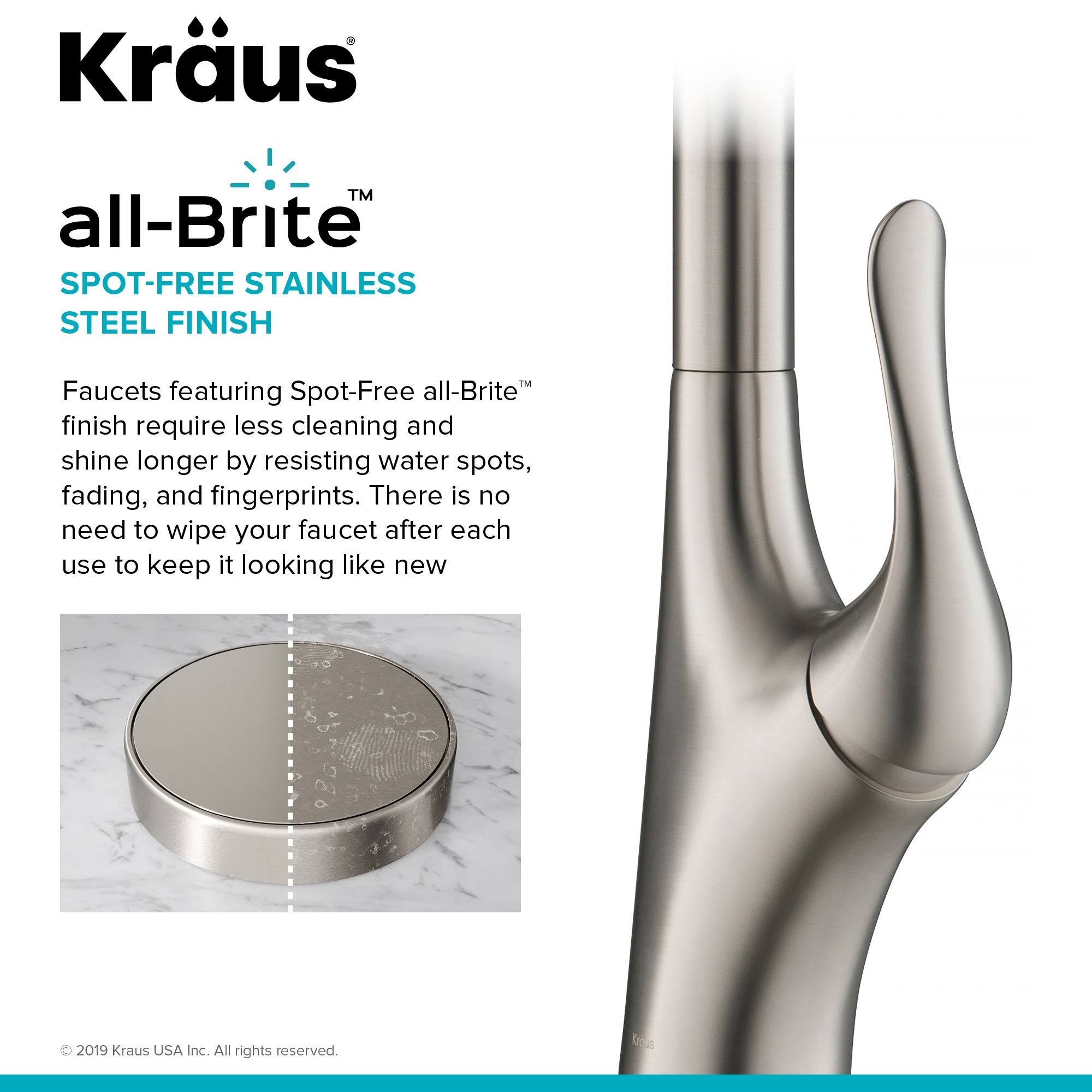 Kraus KPF-1674SFS Merlin Single Handle Pull-Down Kitchen Faucet Spot Free - Stainless Steel