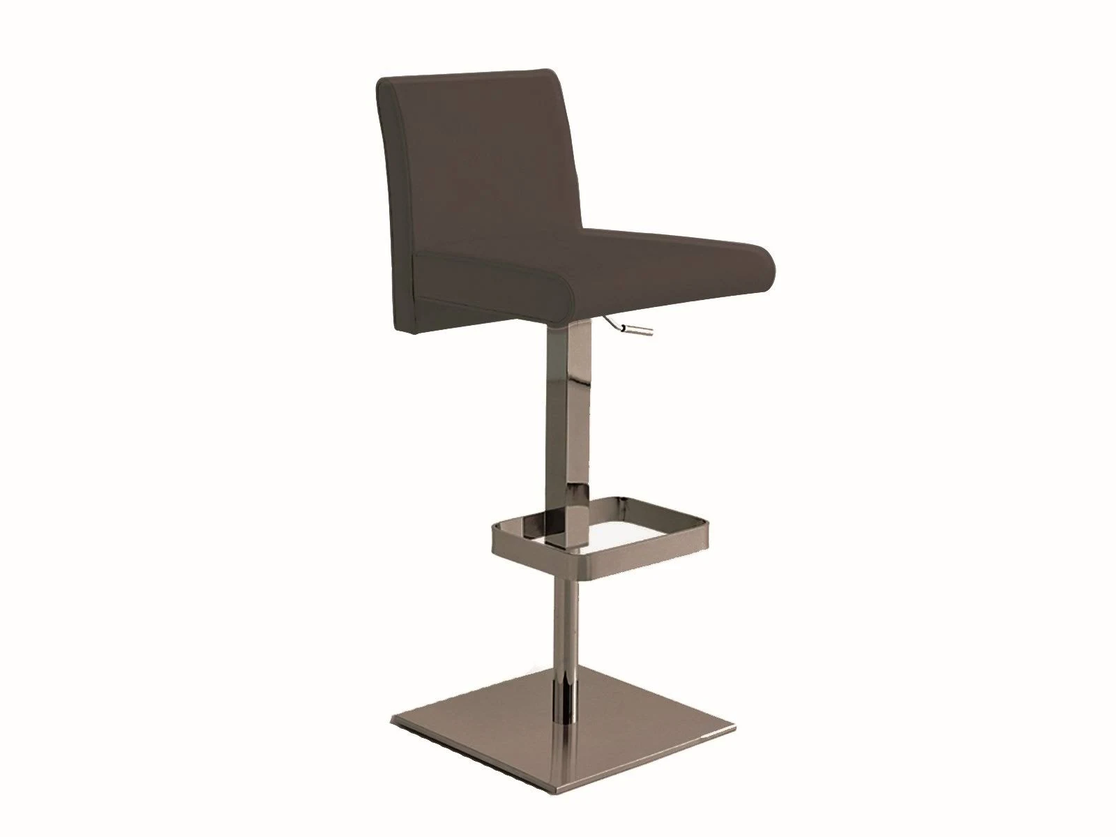 Casabianca Furniture TC-2009-GR-BAR Vittoria Leather Bar Stool Italian Dark Gray - 33 x 15.5 x 16 in.