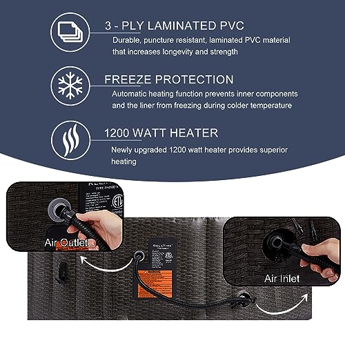 RELXTIME Inflatable Spa Outdoor