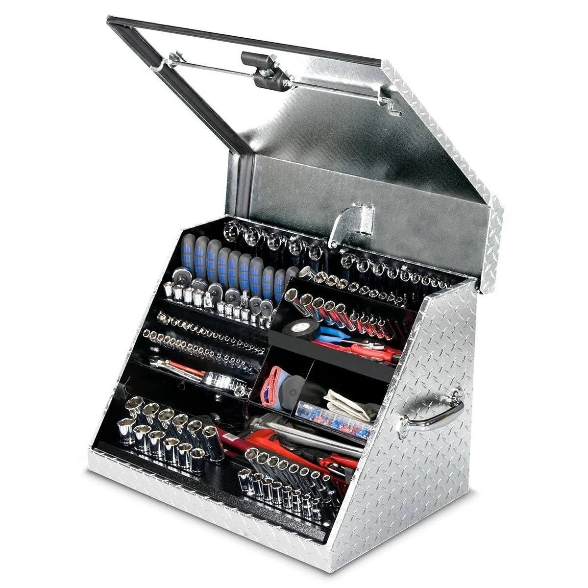 Montezuma SE250AL 26 x 18 in. Aluminum Triangle Toolbox Brite