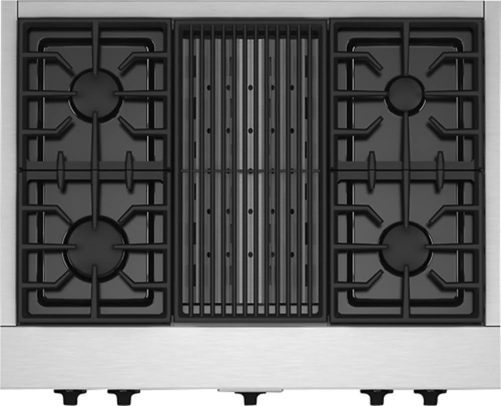 KitchenAid KGCU463VSS 36x22 Gas Cooktop and Griddle - 5 hobs - Stainless Steel
