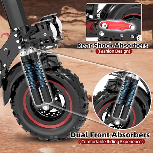 Electric Scooter Adults,11" Off-Road Tires,48V 18/21AH Big Battery,1200W Motor,34 Mph,34/37 Miles Long Range,Dual Braking System,Folding Commuter Electric Scooter - (Seat Optional