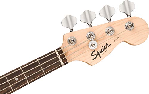 Fender 4 String Bass Guitar, Right, Black, 3/4 size (0370127506)